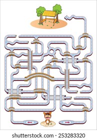 Maze - which way can going to the rest hut