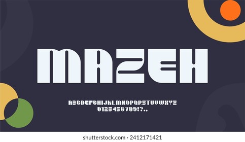 MAZEH FUENTE VECTOR UPPERCASE ÚNICO EDITABLE DE JUEGO