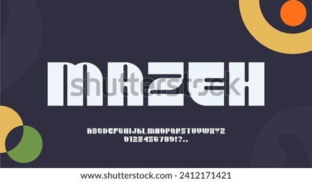 MAZEH FONT VECTOR UPPERCASE UNIQUE PLAYFUL EDITABLE