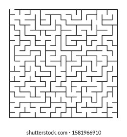 Maze/labyrinth on white background, game for kids, vector illustration