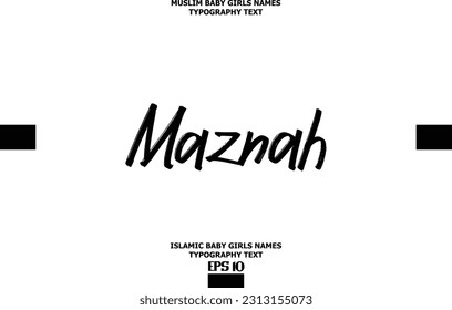 Maznah Muslim Female Name Typescript Design