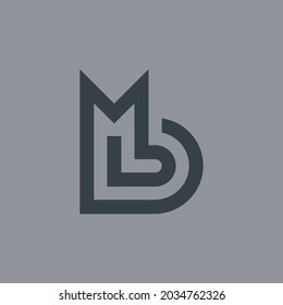 MB alphabet logo that combines 2 letters into one logo or symbol that is unique and original. consists of letters M and B. editable and easy to custom