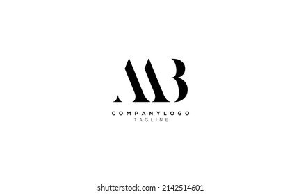 MB BM Abstract initial monogram letter alphabet logo design