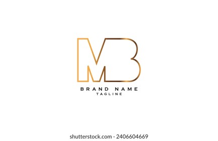 MB, BM, Abstract initial monogram letter alphabet logo design