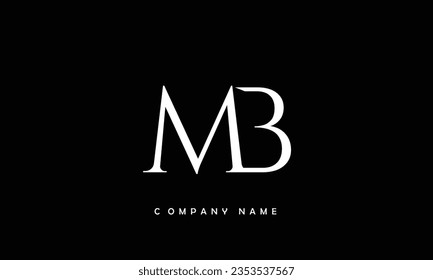 Monograma de MB, BM Abstract Letters