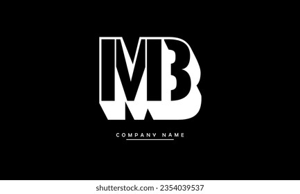 Monograma de MB, BM Abstract Letters