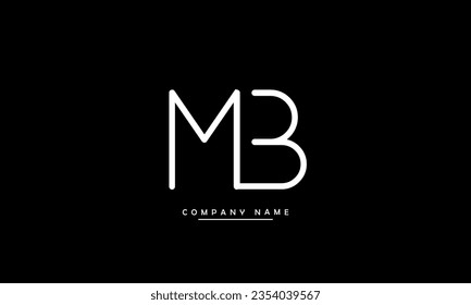 MB, BM Abstract Letters Logo Monogram