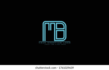 MB BM abstract vector logo monogram template