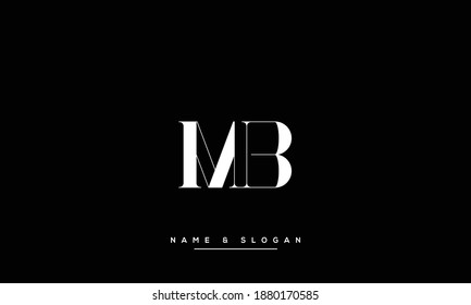 MB, BM, M, B Abstrakte Buchstaben Logo-Monogramm