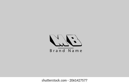 MB BM M B abstract vector logo monogram template