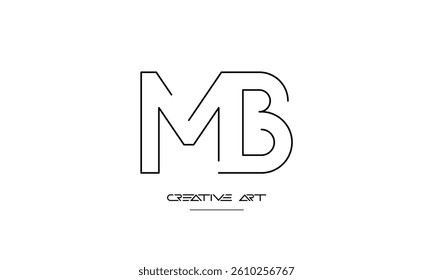 MB, BM, M, B abstract letters logo monogram