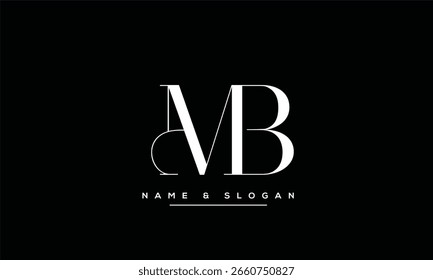 MB, BM, M, B Letras abstratas Monograma de logotipo