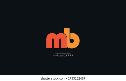 mb bm m b Letter Logo Alphabet Design Icon Vector Symbol