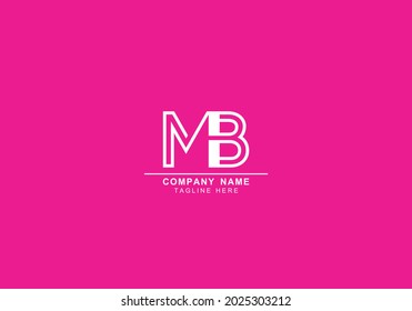 MB or BM minimal and abstract logo