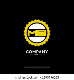 MB circle logo design template. creative sign. Universal vector icon. - Vector