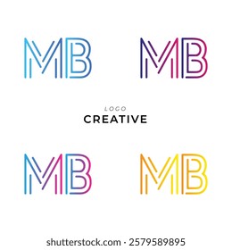 MB Creative Latter Logo Design. Monogram Design. By Custom Branding Logo. Creative Logo Design. Vector illustration. Modern Design. Logo Template.