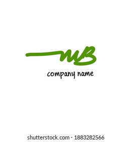 MB handwritten logo for identity