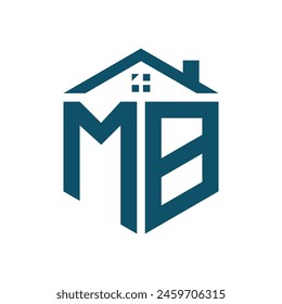 MB House Logo Design Template. Letter MB Logo for Real Estate, Construction or any House Related Business