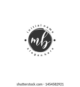 MB Initial Beauty Monogram Logo Vector