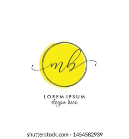 MB Initial beauty monogram logo vector