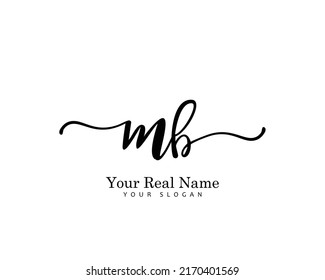 MB Initial beauty monogram logo vector