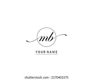 MB Initial Beauty Monogram Logo Vector