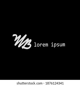 mB Initial handwriting or handwritten logo for identity