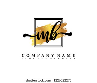 MB Initial handwriting logo concept