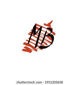 MB initial handwritten logo for identity