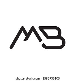 MB initial letter logo template vector icon design