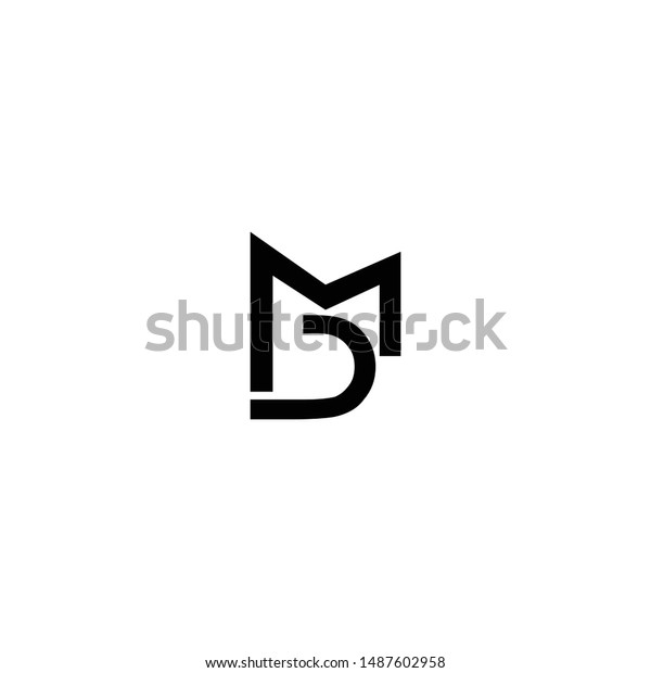 Mb Initial Letter Logo Vector Stock Vector (Royalty Free) 1487602958