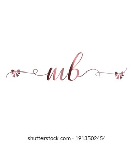 MB Initial logo handwriting modern luxury fashion