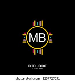 MB Initial logo template vector