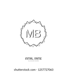 MB Initial logo template vector