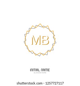 MB Initial logo template vector
