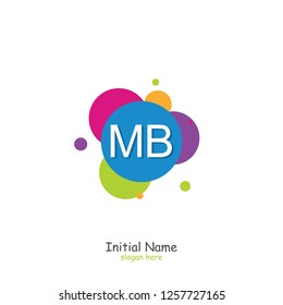 MB Initial logo template vector