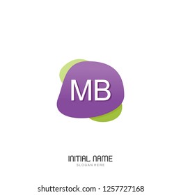 MB Initial logo template vector