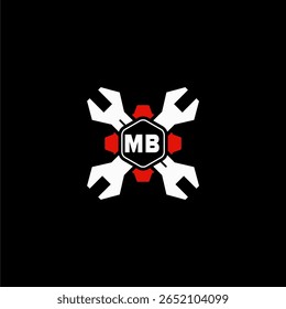 MB Initiales Vektor Stok Otomotif Logo Design
