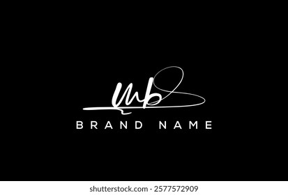MB letter beauty handwriting vector logo. 