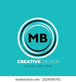 MB letter logo creative design. MB unique design. Vector illustration