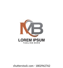 MB Letter Logo Design Template Vector
