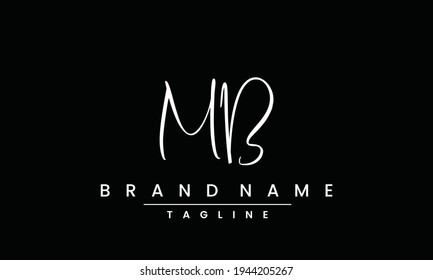 MB Letter Logo Design Template Vector. Modern letters M B, MB Alphabet icon.