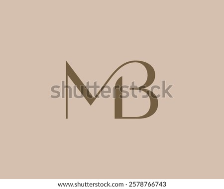 MB letter logo icon design. Classic style luxury initials monogram.