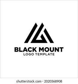 MB letter With mountain logo design vector