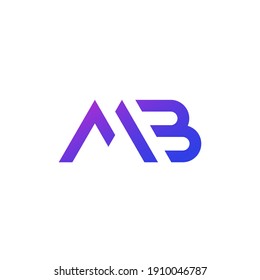 MB letters logo, monogram on white