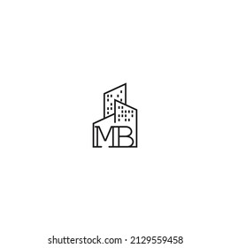 MB line concept logo in high quality professional design that will be best for companies related to real estate