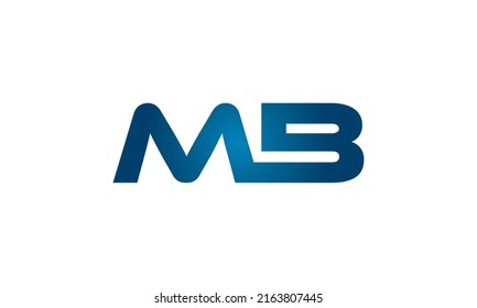 Icono de logotipo de letras vinculadas MB