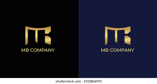 MB Logo-Design, mb Symbol, Vektorlogo-Design