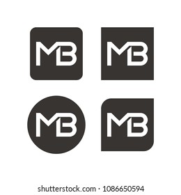 MB logo initial letter design template vector