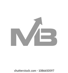 MB logo initial letter design template vector